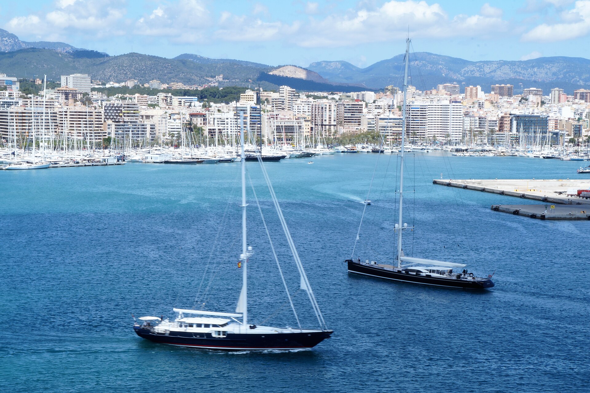 Veleros en la bahía de Palma